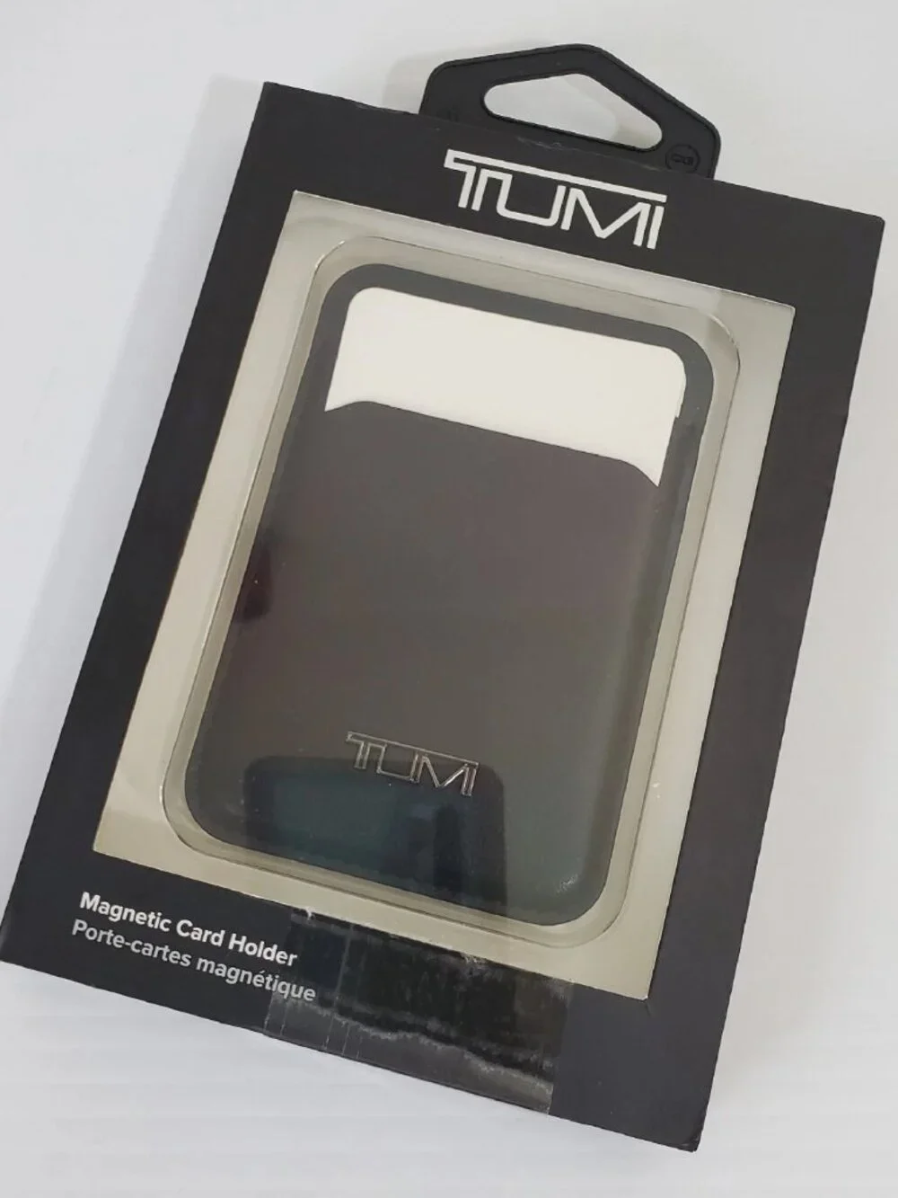 2026 TUMI SLIM LEATHER MAGNETIC CARD HOLDER CASE FOR CELL PHONE METAL LOGO